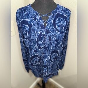 Polo by Ralph Lauren Blue Paisley bohemian Blouse